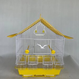 قفس پرنده مدل 4 لیوان چینی سقف کلبه ای