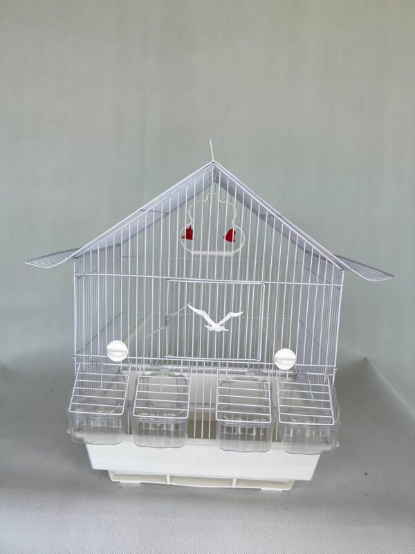 قفس پرنده مدل 4 لیوان چینی سقف کلبه ای